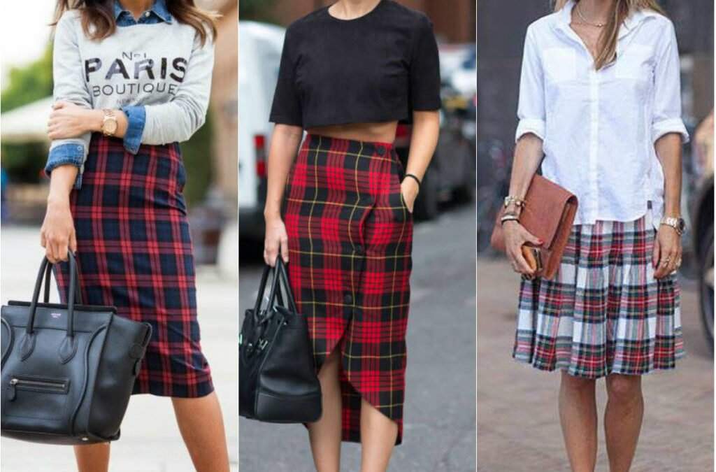 Look com Xadrez Feminino Xadrez ou Tartan